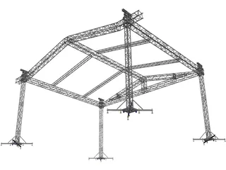Eurotruss ST Groundsuport 3D Model preview