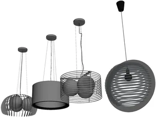 Ceiling Light Collection 3D Model preview