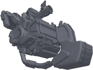 Bajaj Pulsar Engine 3D Model preview