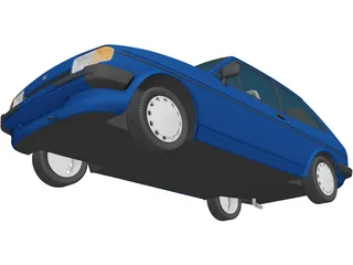 Ford Fiesta (1983) 3D Model preview