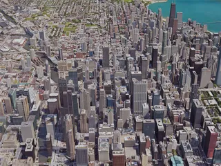 Chicago City, USA (2019) 3D Model preview