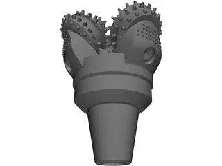 Tricone Drill Bit 3D Model preview