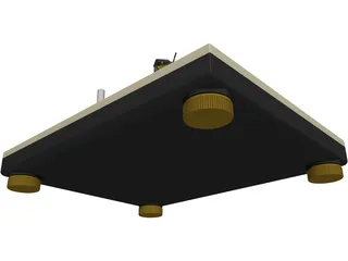 Technics SL-1200MK2 Turntable 3D Model preview