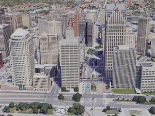 Detroit City, MI, USA (2019) 3D Model preview