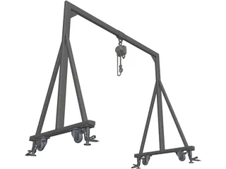 Manual Crane 3D Model preview
