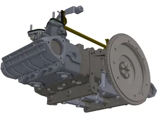 Alfa Romeo Boxer Engine 3D Model preview
