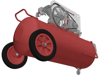 Air Compressor 3D Model preview