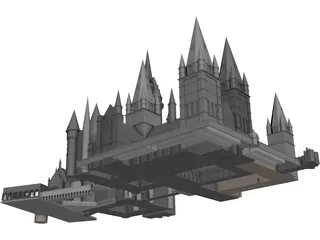 Hogwarts 3D Model preview