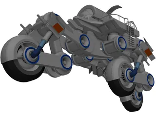 Futuristic Trike 3D Model preview