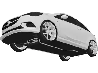 Opel Corsa (2016) 3D Model preview