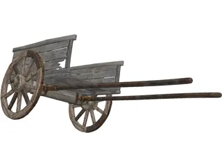 Horse Cart 3D Model preview