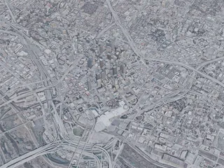 Dallas City, TX, USA (2019) 3D Model preview