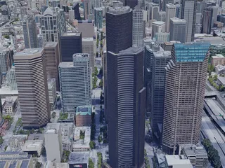 Seattle City, WA, USA (2019) 3D Model preview
