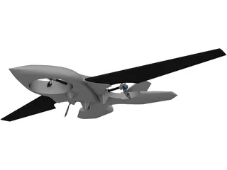 Trirotor Drone 3D Model preview