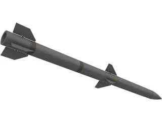 AIM120D Missile 3D Model preview