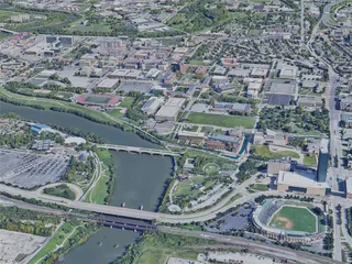 Indianapolis City, IN, USA (2019) 3D Model preview