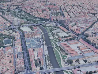 Madrid City, Spain (2019) 3D Model preview