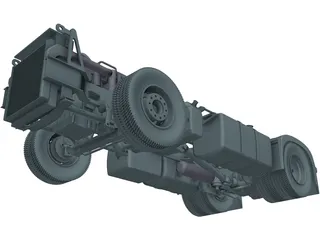Euro Truck Chassis 3D Model preview