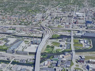 Milwaukee City, WI, USA (2019) 3D Model preview