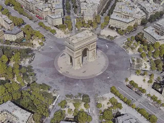 Paris City Center, France (2019) 3D Model preview