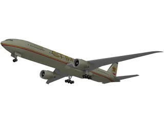 Boeing 777-300 Etihad 3D Model preview