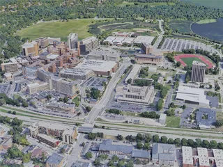 Madison City, WI, USA (2019) 3D Model preview