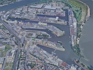 Dusseldorf City, Germany (2019) 3D Model preview