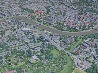 Krakow City, Poland (2019) 3D Model preview