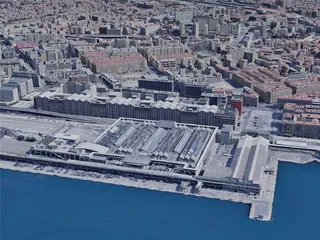 Marseille City, France (2019) 3D Model preview