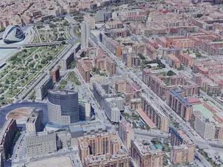 Valencia City, Spain (2019) 3D Model preview