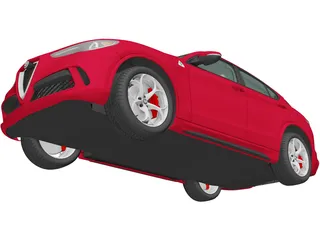 Alfa Romeo Stelvio Quadrifoglio (2018) 3D Model preview