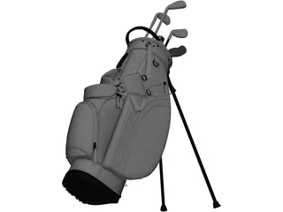 Golf Bag 3D Model preview