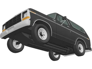 Ford Bronco Wagon (1978) 3D Model preview