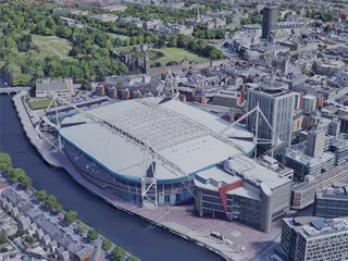 Cardiff City, UK (2019) 3D Model preview