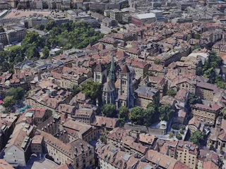 Geneva City, Switzerland (2019) 3D Model preview