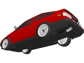 Toyota AE86 (1986) 3D Model preview