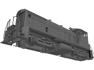 EMD SW1500 Locomotive 3D Model preview
