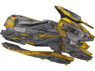 Starship Fighter 3D Model preview