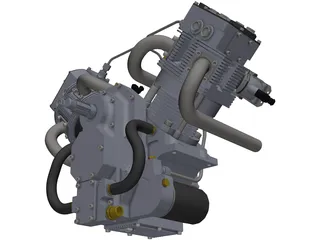 V-twin Engine 3D Model preview