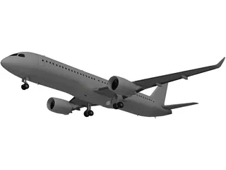 Bombardier CS300 3D Model preview