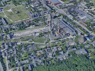 Lodz City, Poland (2019) 3D Model preview
