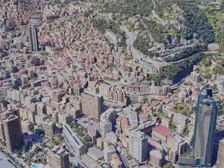 Monaco City, Monaco (2019) 3D Model preview