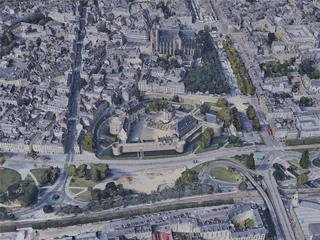Nantes City, France (2019) 3D Model preview