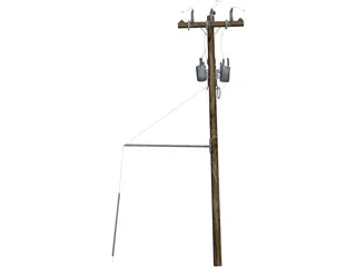 Electrical Pole 3D Model preview