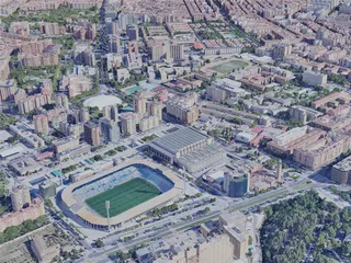 Zaragoza City, Spain (2019) 3D Model preview