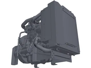 JCB444 TCA Tier III Engine 3D Model preview