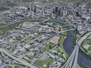 Columbus City, OH, USA (2019) 3D Model preview