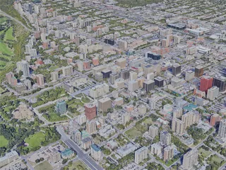 Edmonton City, AB, Canada (2019) 3D Model preview