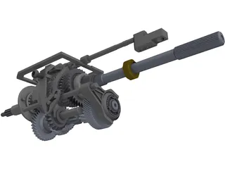 Ford T5 5-Speed Transmission Internals 3D Model preview