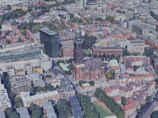 Hamburg City, Germany (2019) 3D Model preview